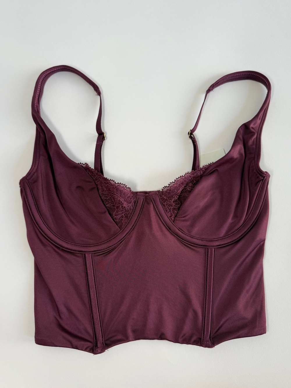 Lace and Satin Balconette Corset XS